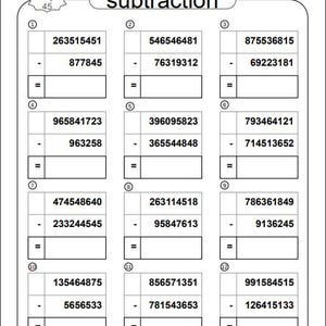Multi Digit Addition and Subtraction Practice Worksheets, Math Drill - Etsy