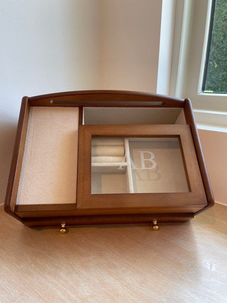 Personalized Bedside Valet tray for tablet and phone image 10