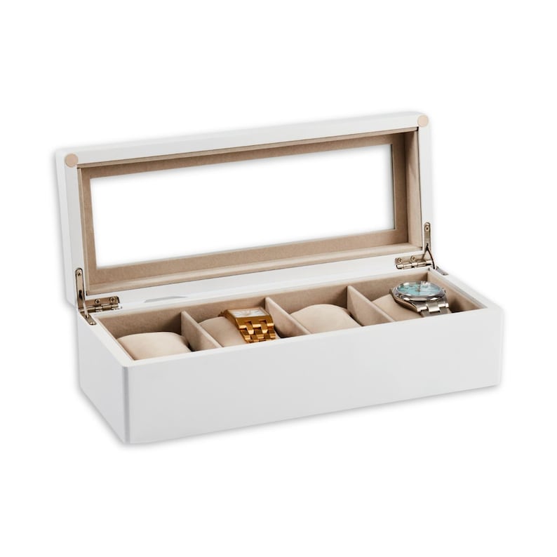 Watch box, Modern Watch Box, Housewarming Gift, Gift for Boyfriend, Gift for watch lover, Watch Storage Box image 10