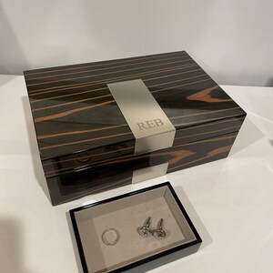 Multi compartment personalized watch and jewelry box