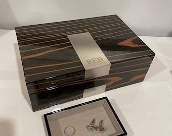 Multi compartment personalized watch and jewelry box