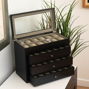 Watch box, Modern Watch Box, Housewarming Gift, Gift for Boyfriend, Gift for watch lover, Watch Storage Box image 8