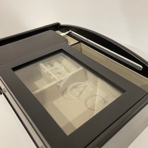 Personalized Bedside Valet tray for tablet and phone image 2