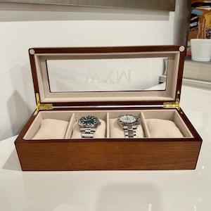 Watch box, Modern Watch Box, Housewarming Gift, Gift for Boyfriend, Gift for watch lover, Watch Storage Box image 3