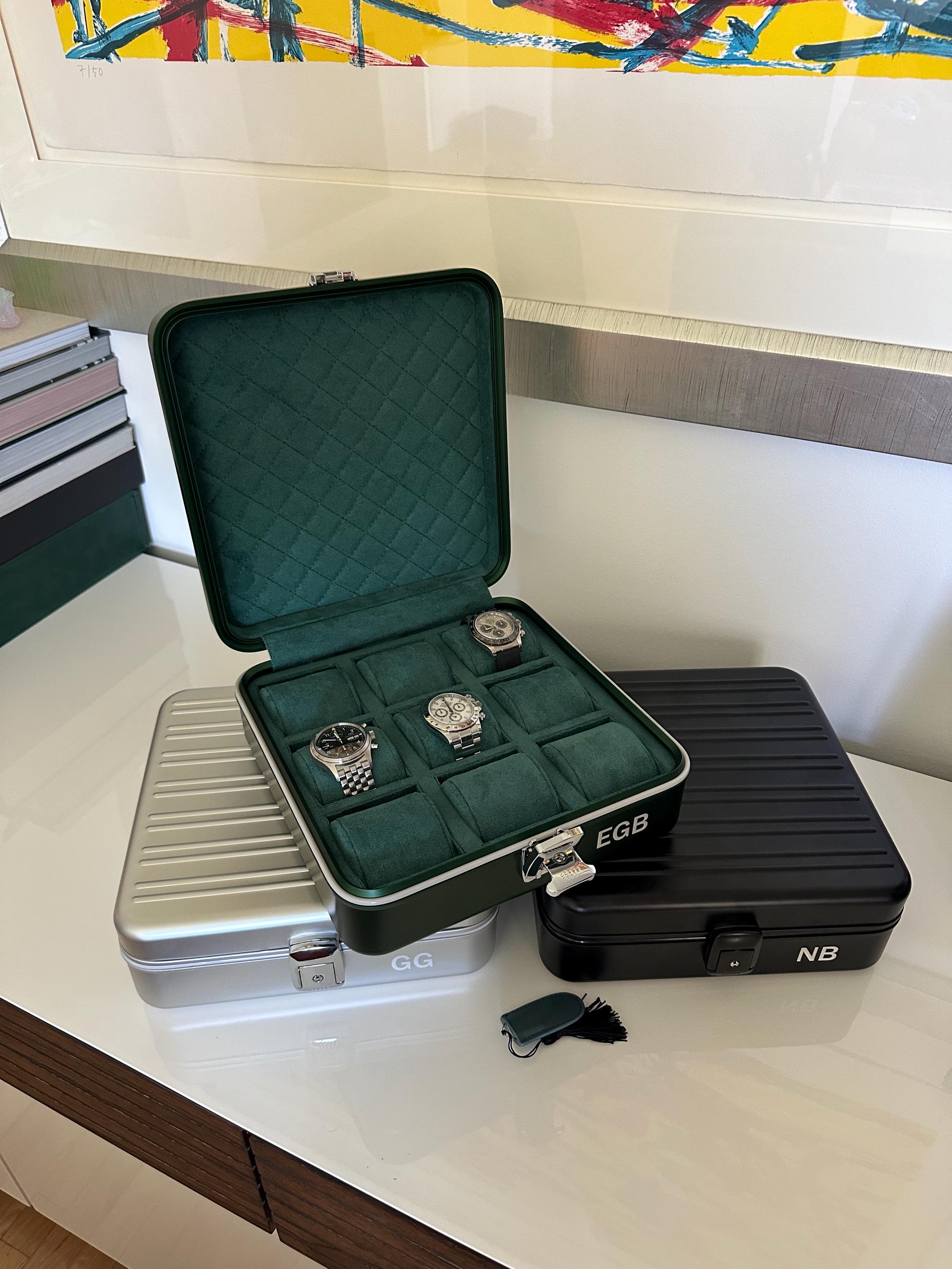 【RIMOWA】Watch Case ブラック Aluminum Watch Case in Black for 3 Watches | RIMOWA