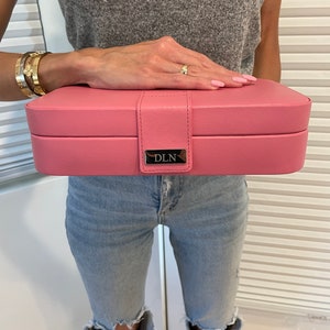 Personalized Leather Travel Jewelry Storage, Tangle Free Jewelry Storage, Housewarming Gift, Bachelorette Gift, Wedding Party Gift