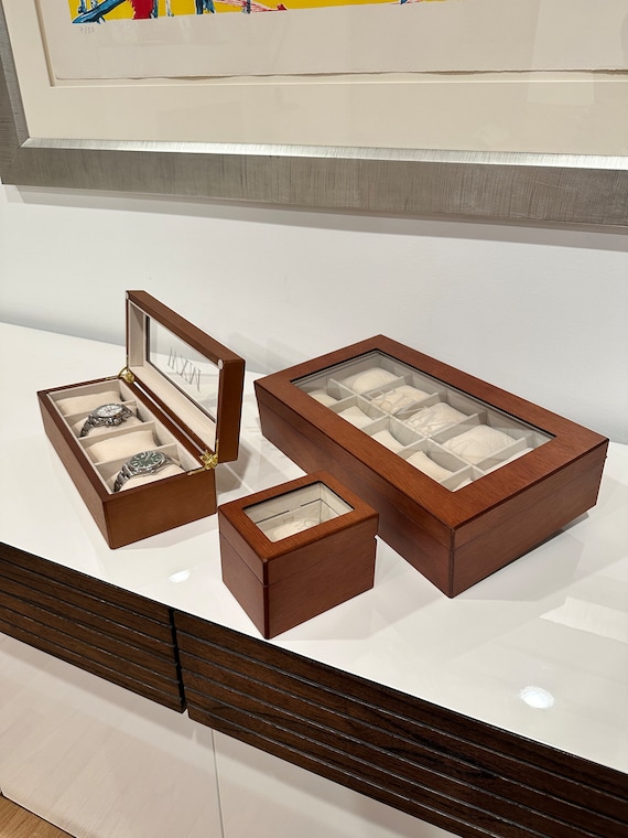 Watch box, Modern Watch Box, Housewarming Gift, Gift for Boyfriend, Gift for watch lover, Watch Storage Box