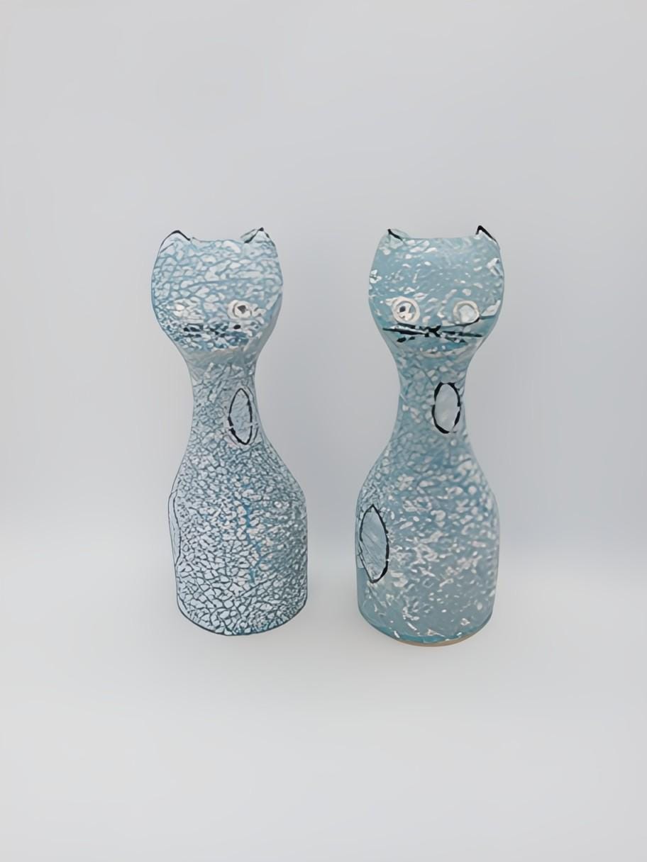 Vintage MCM Thames Japan Jewel Eyed Cat Salt and Pepper