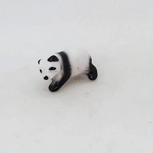 Vintage Miniature Bone China Panda Bear Figurine