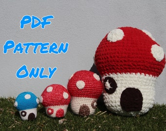 Mushroom House Crochet Pattern Digital PDF