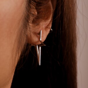 Sacina Y2k Grunge Spike, Star, Heart Earrings - Punk, Gothic Christmas New Year Jewelry Gift For Women