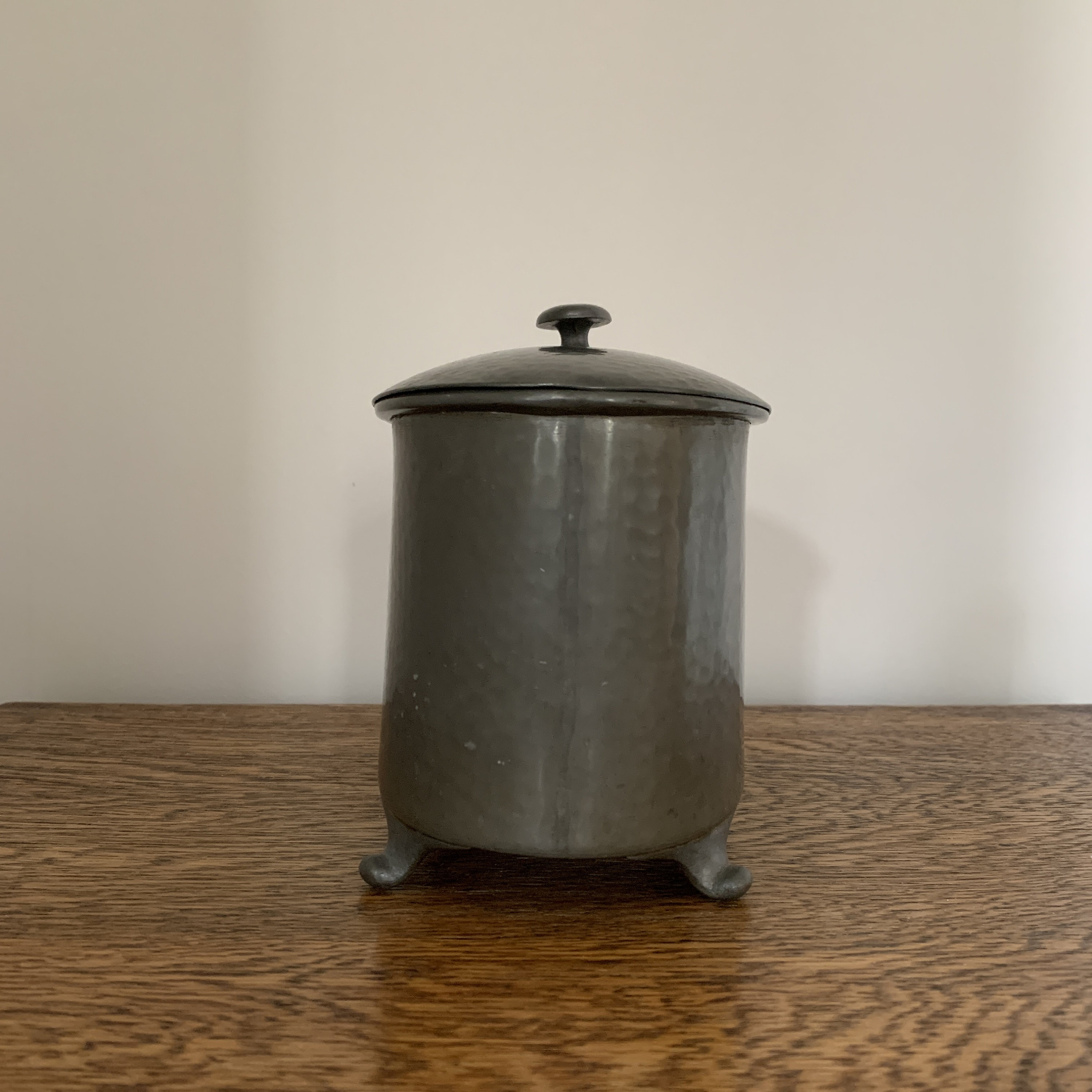 Vintage Civic Pewter Footed Oval Tea Caddy estilo 1073 Etsy España