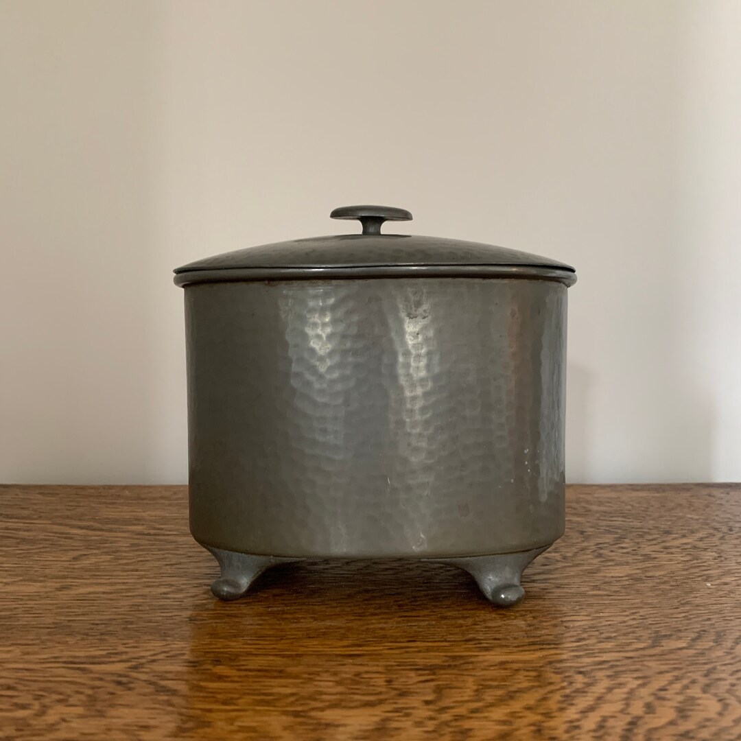 Vintage Civic Pewter Footed Oval Tea Caddy estilo 1073 Etsy España