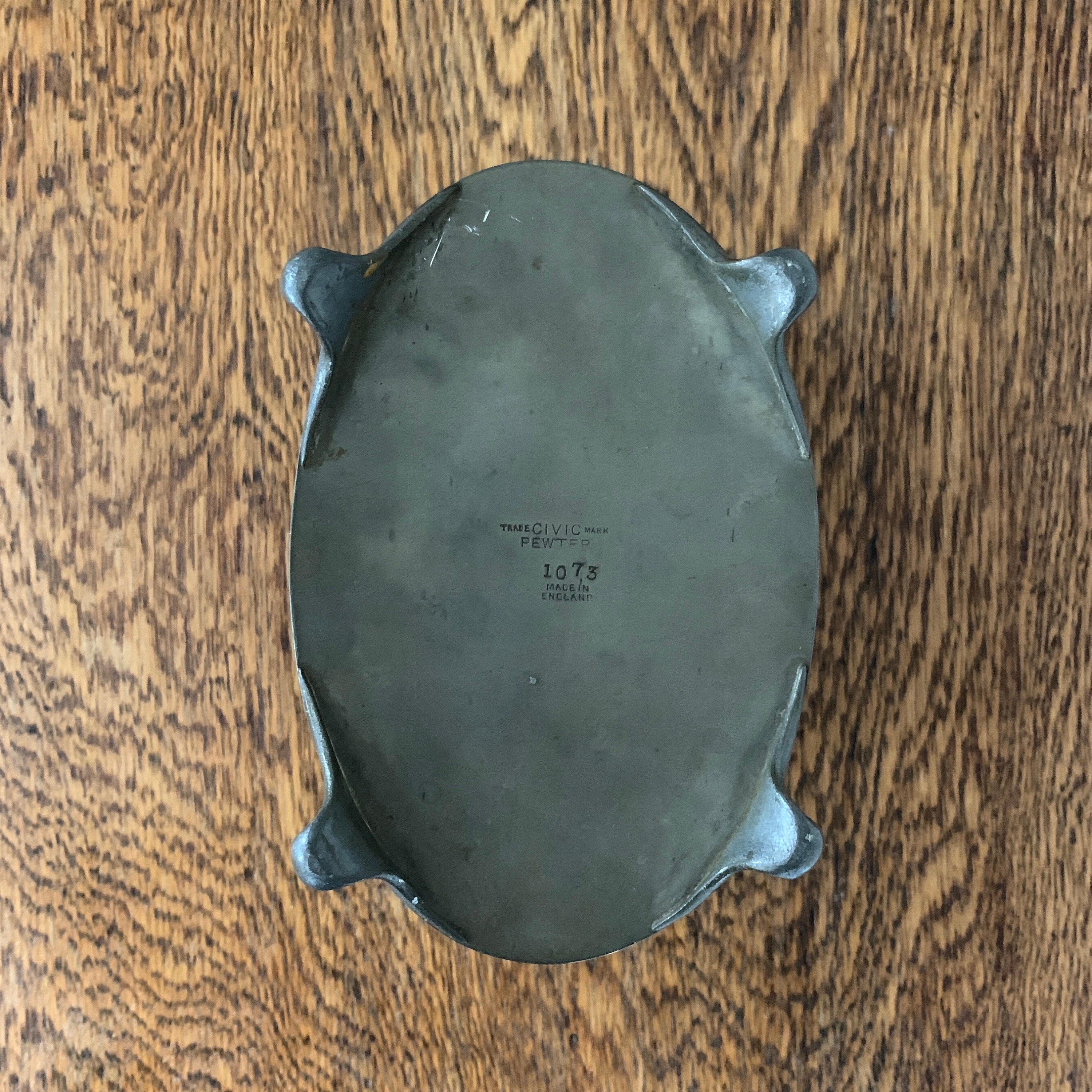 Vintage Civic Pewter Footed Oval Tea Caddy estilo 1073 Etsy España