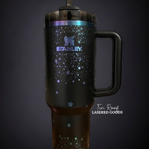 Falling Stars in the Night Sky 40 oz Travel Tumbler - Customizable - Gift - Personalized- Laser Engraved