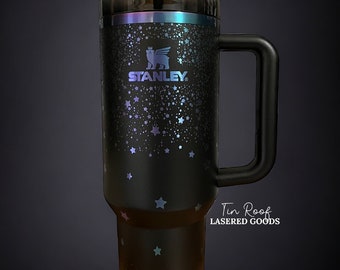 Falling Stars in the Night Sky 40 oz Travel Tumbler - Customizable - Gift - Personalized- Laser Engraved