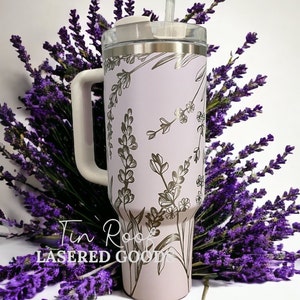 Lavender Haze Engraved 40 oz Travel Tumbler - Customizable - Gift - Personalized- Laser Engraved - Teacher - Mom - Grandmother - Surprise