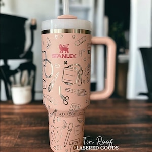 Nurse Engraved Personalized 40oz Travel Tumbler - Nurse Appreciation - Gift - RN - LPN - CNS - Custom -  Limited Edition Color Options