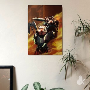 Fighter Ferrets Print | DnD Fantasy Wall Art | DnD Fighter image 3