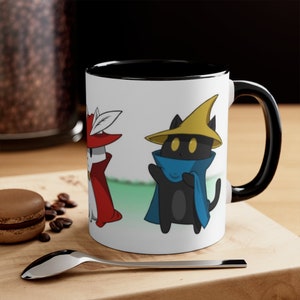 Final Fantasy Mug of Mages | Final Fantasy Cats | JRPG Gift | JRPG FF1 Mug | FF Mug | White Mage | Black Mage | Red Mage