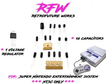 SNES *NTSC *PAL *Jr. - Super Nintendo Console System -Capacitor repair kit- 7805 Voltage Regulator