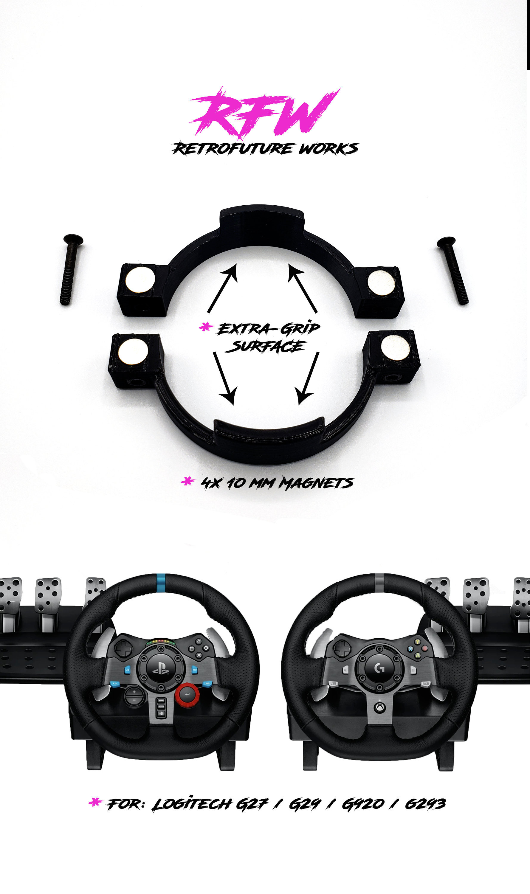 Logitech G27/G29/G920/G923 Racing Wheel Magnetic Zambia