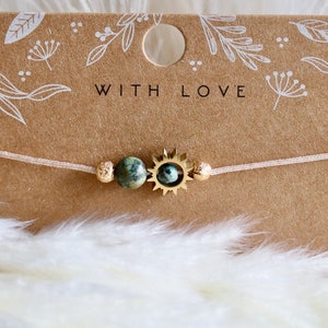 Pulsera de piedras preciosas turquesas, pulsera delicada y filigrana, pulsera de chakras, regalo especial para novia, única hecha a mano