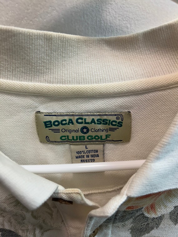 vintage boca classics polo style golf shirt tropi… - image 4