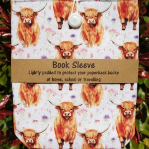 Highland Kuh Buchhülle Gepolsterte Buchhülle Hülle Schutzknopf Taschenbuch Die Mendip Maker Kalb Coo Lehrer Reiseschule