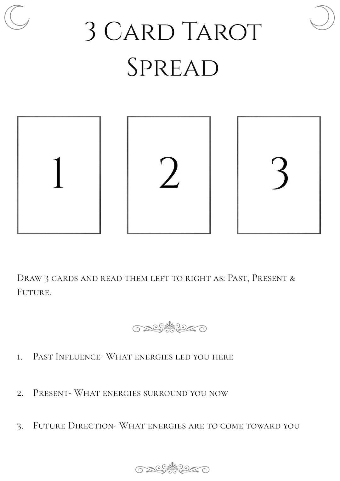 Simple Tarot Examples 10 Simple Printable Tarot Spreads With Note Pages PDF | Beginner ...