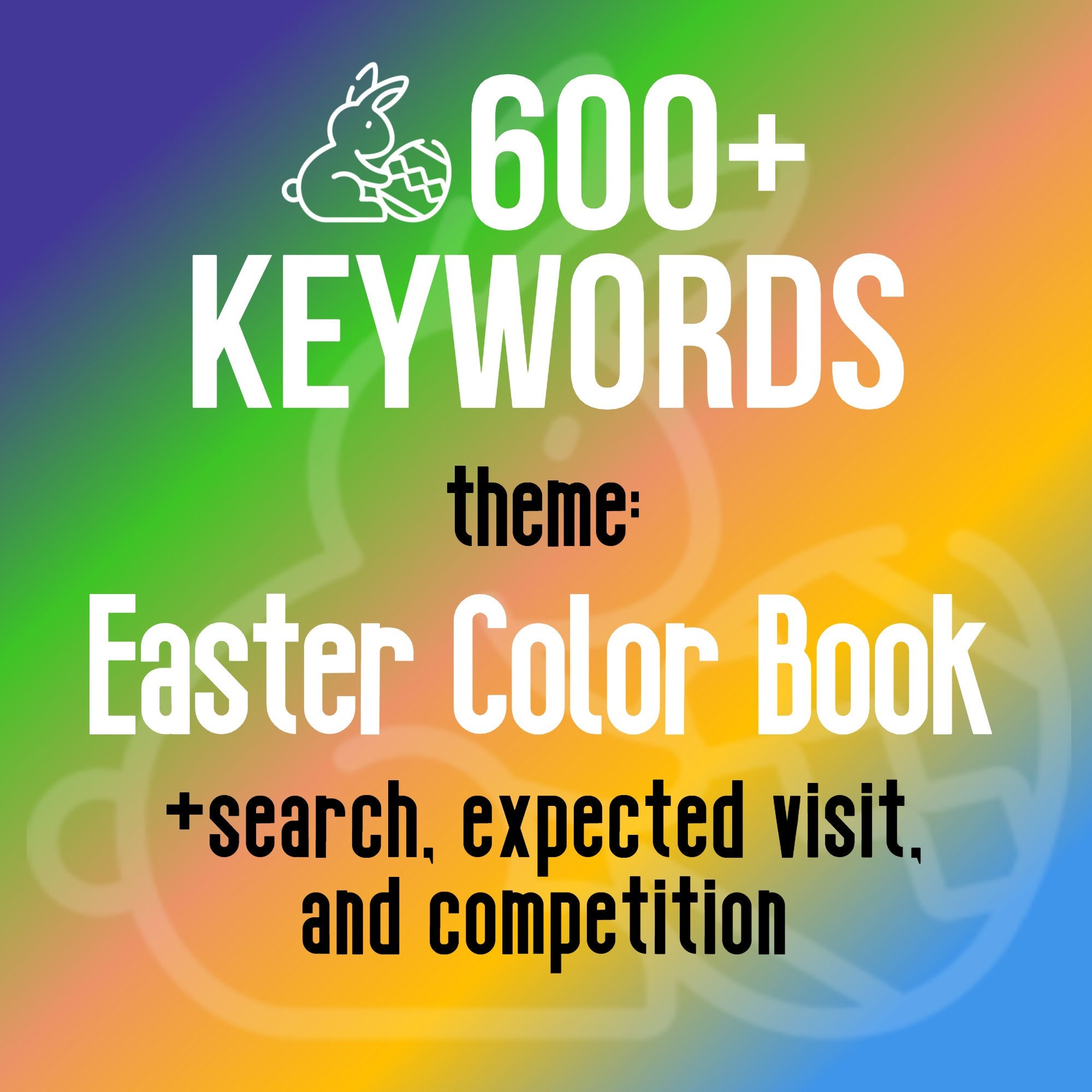 Download Keywords Easter Color Book for SEO Etsy Tag with | Etsy