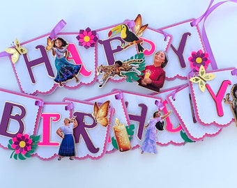 Encanto Birthday Banner, Encanto Party Decorations, Happy Birthday Banner, Birthday Party Decorations, Party Decorations, Fiesta de Encanto