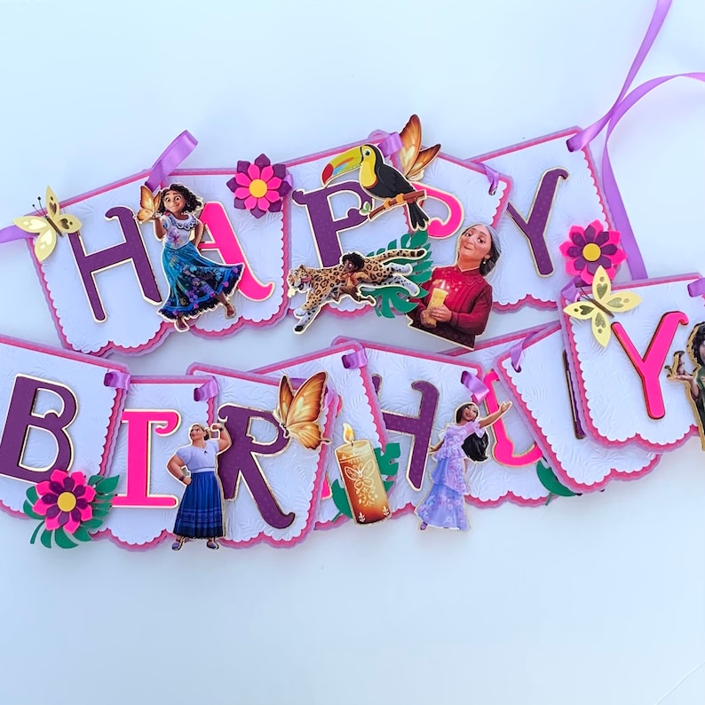 Encanto Birthday Banner Encanto Party Decorations Happy Etsy Australia