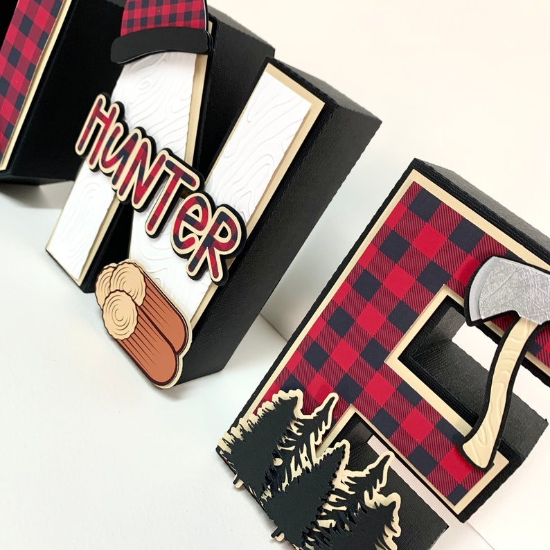 Lumberjack 3D Letter, Party Decorations, Lumber Birthday Party ...