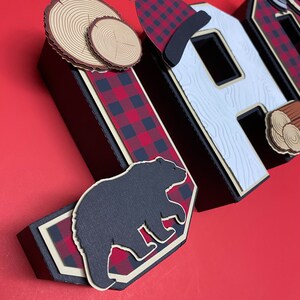 Lumberjack 3D Letter, Party Decorations, Lumberjack Birthday Party ...