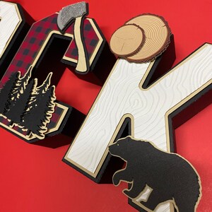 Lumberjack 3D Letter, Party Decorations, Lumberjack Birthday Party ...
