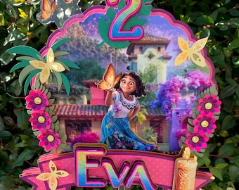 Topper de bolo Encanto, decoração de festa Encanto, decorações de festa, toppers de bolo personalizados, festa de Encanto, decorações de festa Encanto