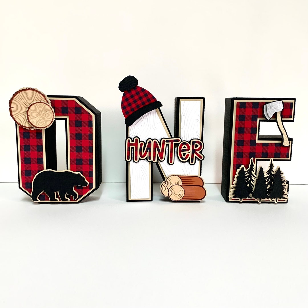 Lumberjack 3D Letter, Party Decorations, Lumber Birthday Party ...