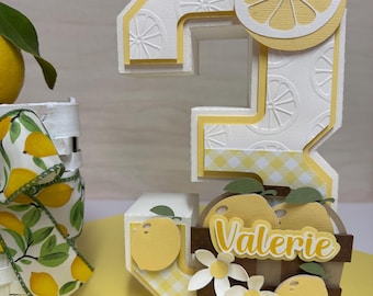 Decorações para Festa de Limão, Decoração para Festa de Limão, Decorações com Tema de Limão, Festa de Limão, Letra 3D de Limão, Decorações para Festa de Aniversário de Limão