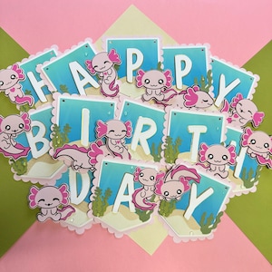 Axolotl Birthday Banner, Axolotl Party Decorations, Party Decorations, Axolotl Birthday Party, Axolotl, Axolotl Theme Birthday Party