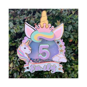 Unicorn Cake Topper, Unicorn Party Decoration, Unicorn Party Decor, Birthday Cake Topper, Party Decorations