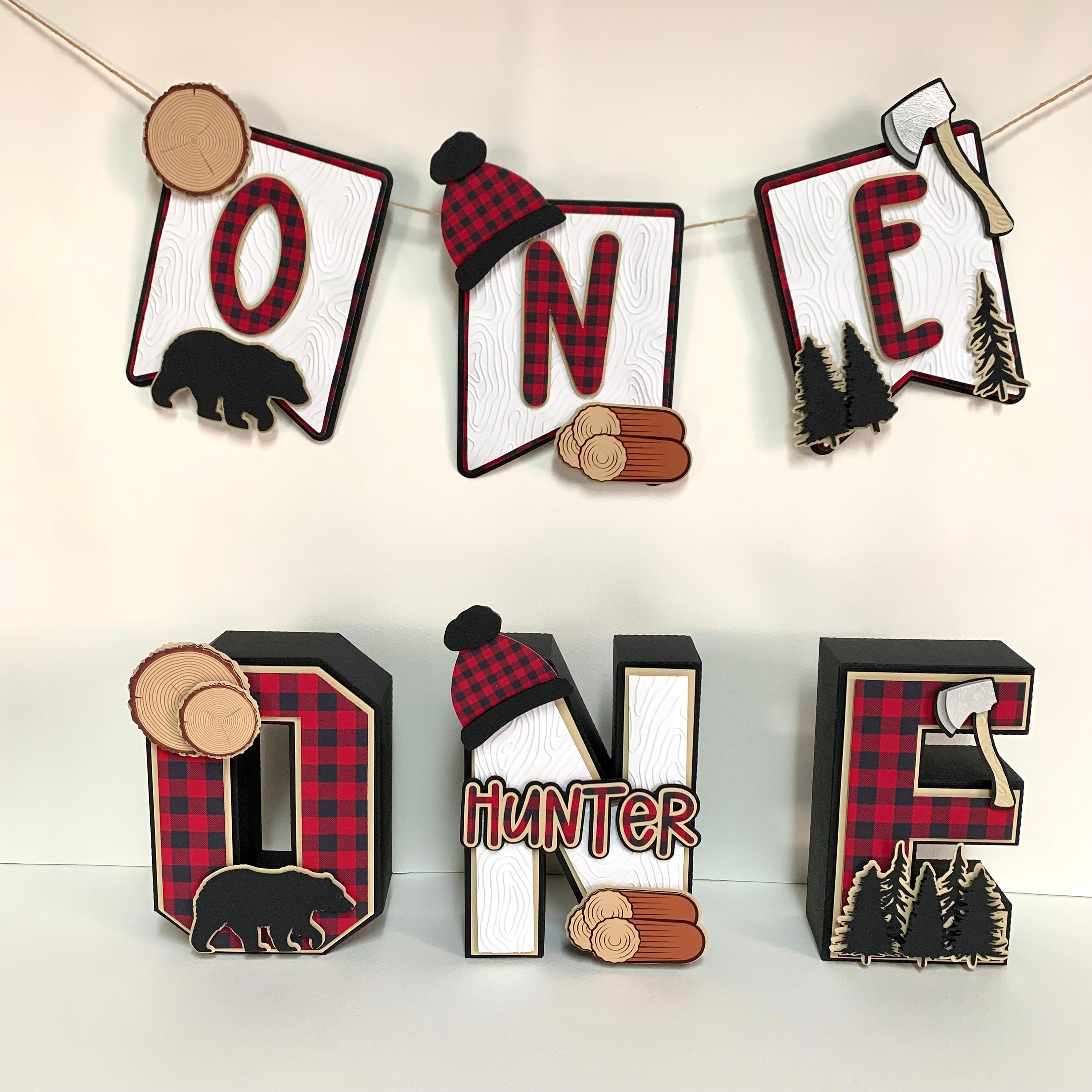 Lumberjack 3D Letter, Party Decorations, Lumber Birthday Party ...