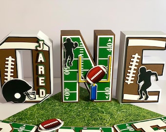 Football 3D Letters, Party Decorations, Football Birthday Party, Personalized 3D Letters, Birthday Decoration, Football theme 3D decorations