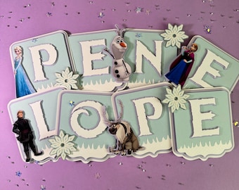 Pancarta de cumpleaños de Frozen, Cumpleaños de Frozen, Fiesta inspirada en Frozen, Decoración para fiestas de Frozen, Cumpleaños de Elsa y Ana