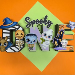 Cartas 3D de Halloween, Decoraciones de fiestas, Fiesta de cumpleaños de Halloween, Cartas 3D personalizadas, Decoración de cumpleaños, Decoración temática de Halloween