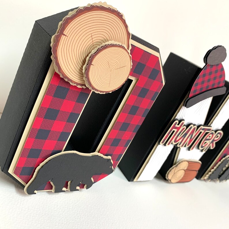 Lumberjack 3D Letter, Party Decorations, Lumber Birthday Party ...