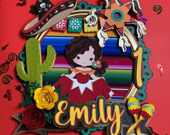 Decorações de festa Fiesta, Topper de bolo Fiesta, Decorações de festa, Decorações de festa, Festa Fiesta, Hora de Fiesta, Festa Cinco de Mayo