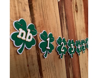 St Patrick's Milestone cards, St Patrick's Party Decorations, "St Patrick's montly banners