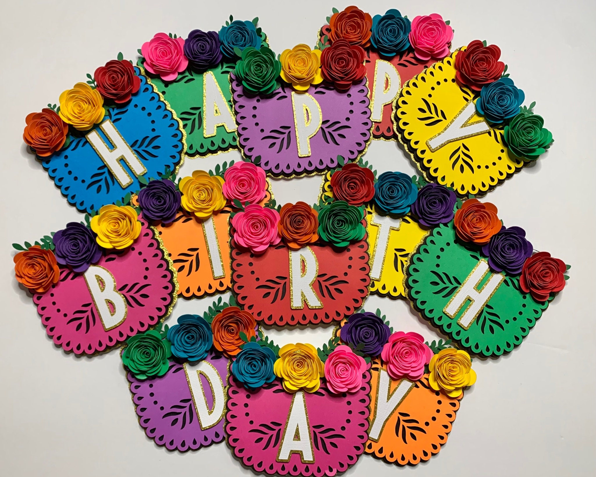 Happy Birthday Banner Papel Picado – Fiesta-Girlande 5 Meter, 13 Flaggen, Mexikanische Handwerkskunst Für Geburtstagsdeko