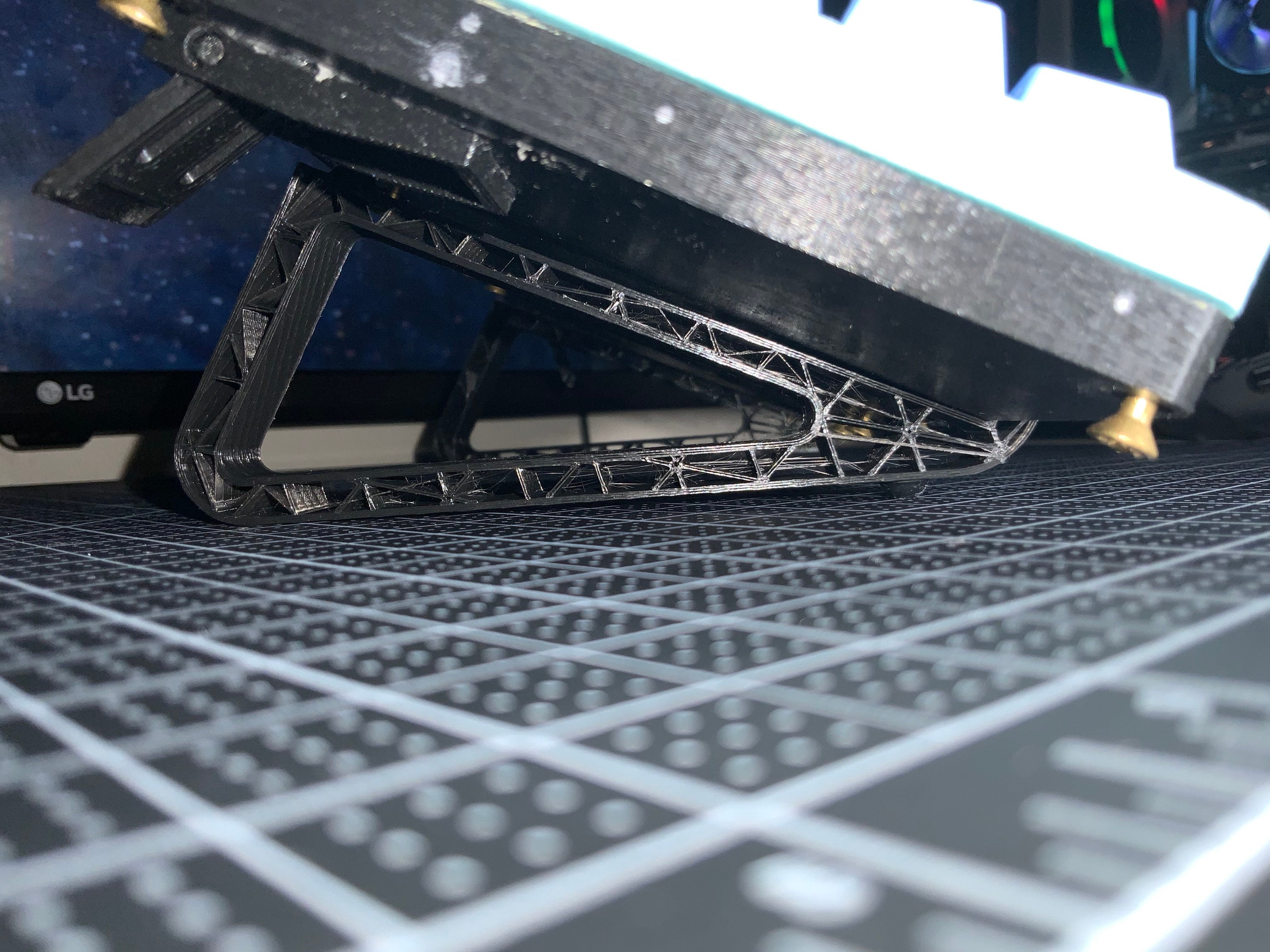 3D Printed Minimalistic Computer Desk Keyboard Stand with See Etsy